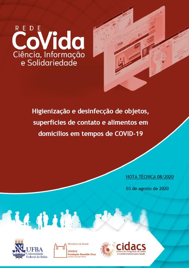 Higienização e desinfecção de objetos, superfícies de contato e alimentos em domicílios em tempos de COVID-19